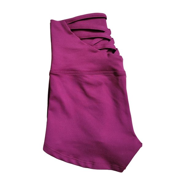 Bombshell Sportswear Maroon Burgundy Exercise Workout Shorts X-Small (NWOT) - Picture 7 of 10